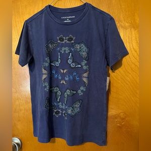 NWT Lucky Brand Butterflies Boyfriend Graphic Tee